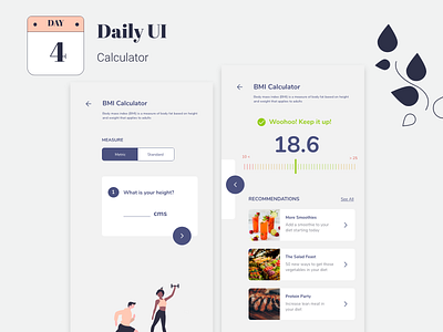 Day 4: Calculator app branding dailyui dailyuichallenge design fitness illustration ui uidesign user interface web webdesign