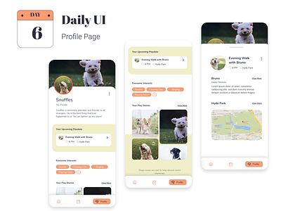 🐶 Daily UI: Day 6 🐶 To make a profile page