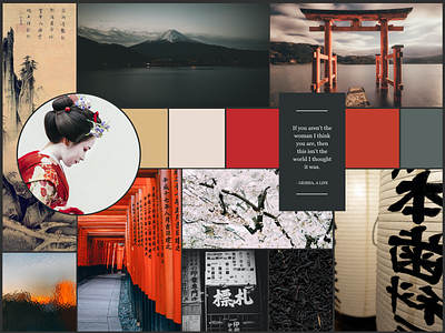 Mood-board Inspired by Geisha, a Life