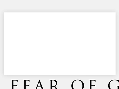 Fear of God - Concept website