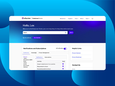 CustomerCenter branding & UI