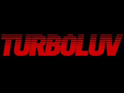 Turboluv logo 2 80s brand gradient lettering logo logotype retro symbol typo typography