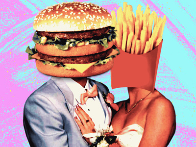 Fast Food Love burger couple fastfood food funny joke love photomanipulation photoshop
