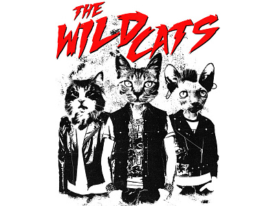 The Wild Cats band cat cats merch punk rock tshirt wildcats