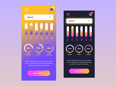 Graph Mobile UI Design