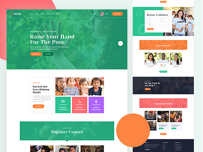 Charity PSD Template agency business charity charitywater clean creative fund landing page organization poor ui ux