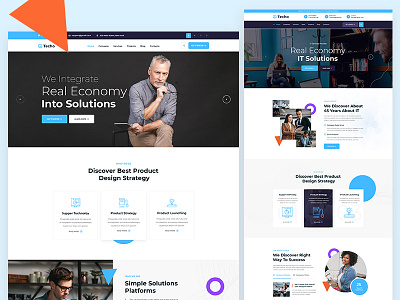 IT Services PSD Template agency clean company creative design it it company services ui ux