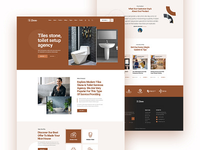 Tiles Stone Toilet Setup PSD Template