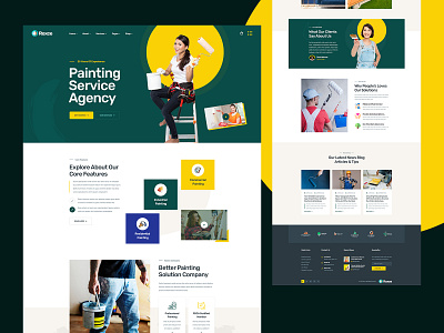 Painting PSD Template agency creative painting photoshop ui ux