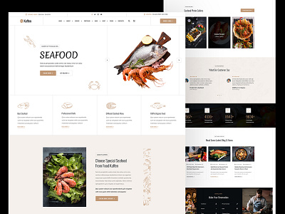 Restaurants PSD template clean design food modern restaurant ui ux