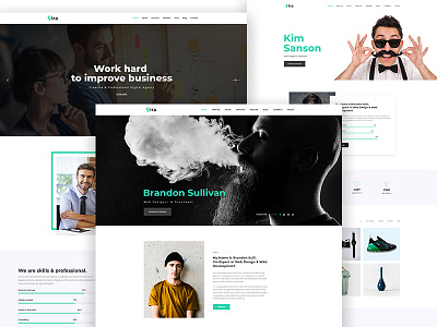 Fira - Personal & Agency PSD Template agency business clean corporate creative freelancer minimal modern multipurpose personal portfolio psd