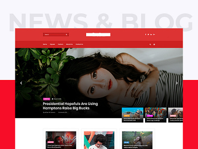 New & Blog PSD Template