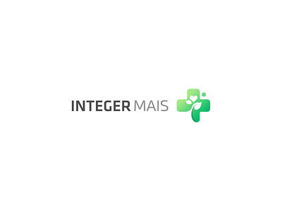 Integer Mais logotype branding care design green health hearth leaf logo logotype plus