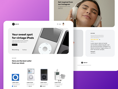 applepie buy crud design figma interface ipod landing page light light theme marketplace online online store programming ruby sell store ui uidesign uiux