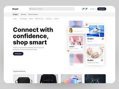 Shopit branding crud design ecommerce figma illustration landing landingpage page ui uidesign ux web