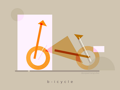 Letter B 36daysoftype basic shapes bicycle illustration letterb typogaphy vector