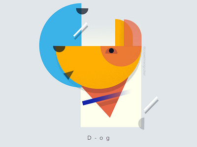 Letter D 36daysoftype 36daystypo07 basic shapes dog illustraion vector vector illustration