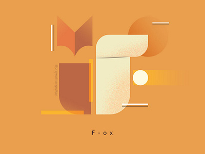 Letter F 36dayoftype 36days 36daysoftype07 basic shapes design fox illustration vector
