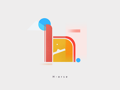 Letter-H 36daysoftype bsaic camping daily design horse illustration logo shape typo vector