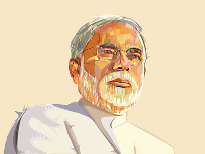 Our Loving Hero (Mr.Narendra Modi) great hero illustration newstyle portrait vector