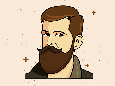 Beard Man Illustration beard illustration vector