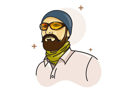 Beard Man Illustration