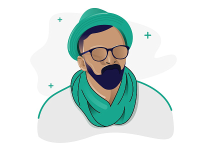 Beard Man Illustration