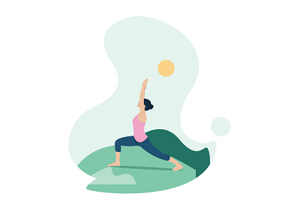 I Enjoy Yoga Daily! camping daily fitness illustration sunrise workout yoga