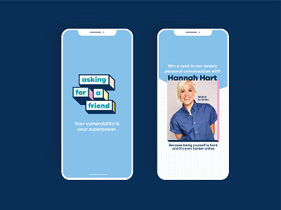 Asking For A Friend In-App branding bumble bumblebff conversation design in app series typography ui ux vulnerability