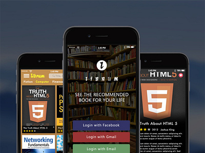 Librum Library Apps app design ui ux