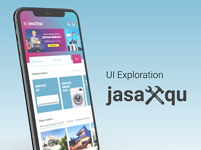 UI Exploration Jasaqu apps design jasa mobile service servis ui user interface ux