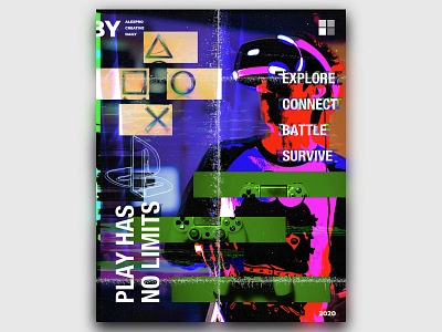 CREATIVE DAILY 020 affinity creativedaily design designer digitalart digitalartist glitch photoshop playstation poster posterart