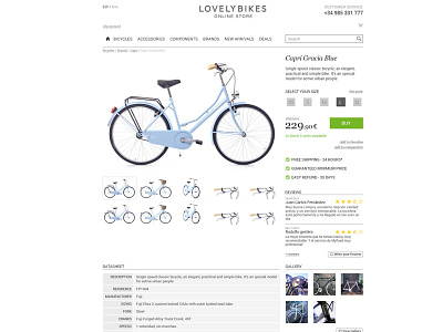 Lovelybikes Layout design layout online shop