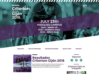 Criterium Gijón 2016 bike race criterium criterium gijón web design website