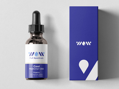 WOW CBD Oil Logo Design Concept