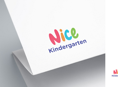 Nice Kindergarten Logo Concept branding colorful design flat handletter handlettering kids kindergarten lettermark logo logotype minimal nice vector