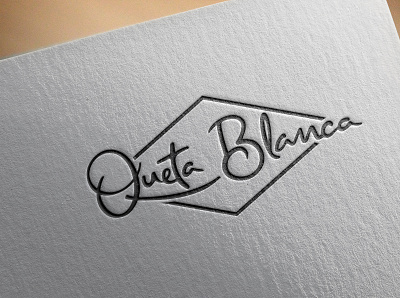Queta Blanca branding design flat handletter handlettered handlettering handmade icon illustration logo minimal vector