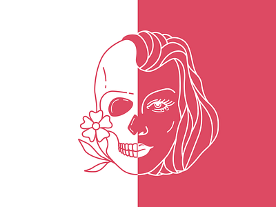 Beauty Skull beauty beauty logo death design logo mexican minimal skull skull logo vector woman
