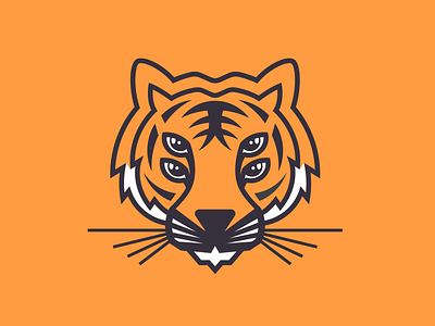 Tiger Vision animal animal logo cartoon character colorful mascot mascot logo orange tiger vision wild