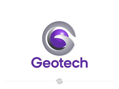 Geotech 3 dimension 3d g g logo letter letter g lettermark sphere tech