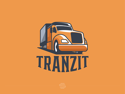 Tranzit auotomobile car cars logistic logo minimal trailer transit truck vector viechle