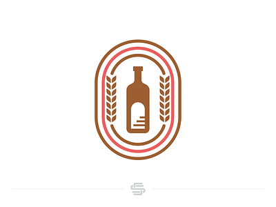 WineSteps bottle branding cafe drink logo minimal restaurant vector wine winery