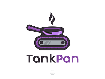 TankPan cafe chef cook cooking design eat flat food icon illustration logo minimal pan receipt restaurant tank vector