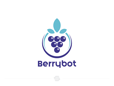 BerryBoat berry blueberry design flat fruits icon illustration juice leaf leaves logo minimal organic vector