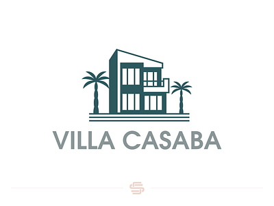 Villa Casaba architecture beach house building design home hotel house logo luxury minimal pine pine tree realestate vector villa villas