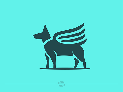 Mythologic Dog animal design dog flat icon illustration logo minimal myth mythologic mythologic dog pet vector winged dog