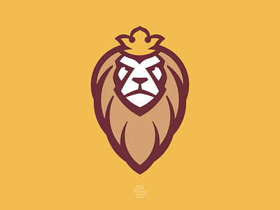Cool Lion animal animals crown design flat illustration king lion lion king logo logo mascot mascot minimal vector wild wild animal