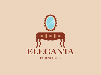 Eleganta antique bedroom cabinet classic decor design elegance elegant flat furnishing furniture icon logo luxury minimal mirror vector