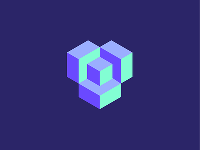 Cubelog 3d box cube design flat geometric geometric shape icon logo logo design minimal ui ux vector