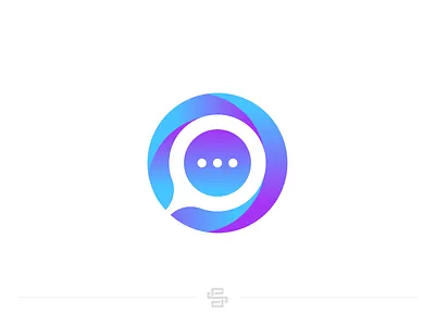 Bubblecom app bubble chat communication design icon logo message messenger minimal sms text vector